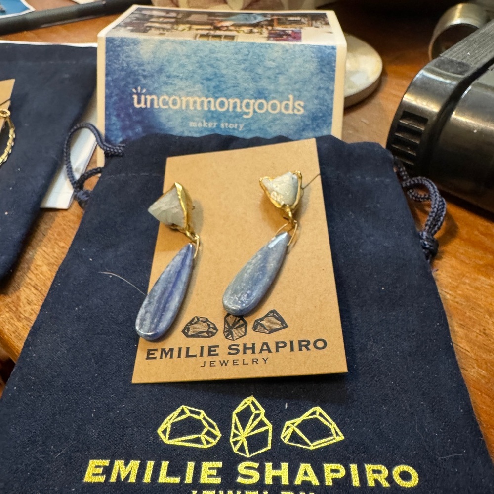 Emilie Shapiro duality earrings and necklace from Uncommon Goods.